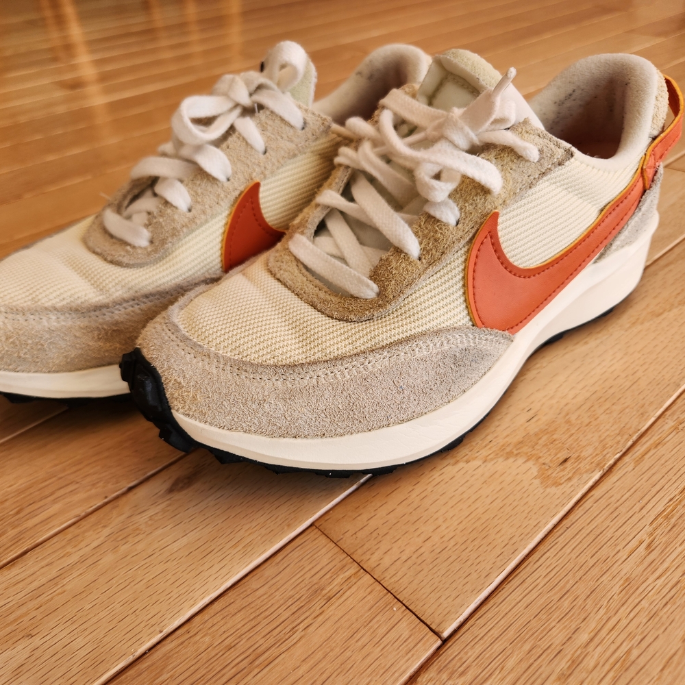 Nike Beige and Orange Sneakers